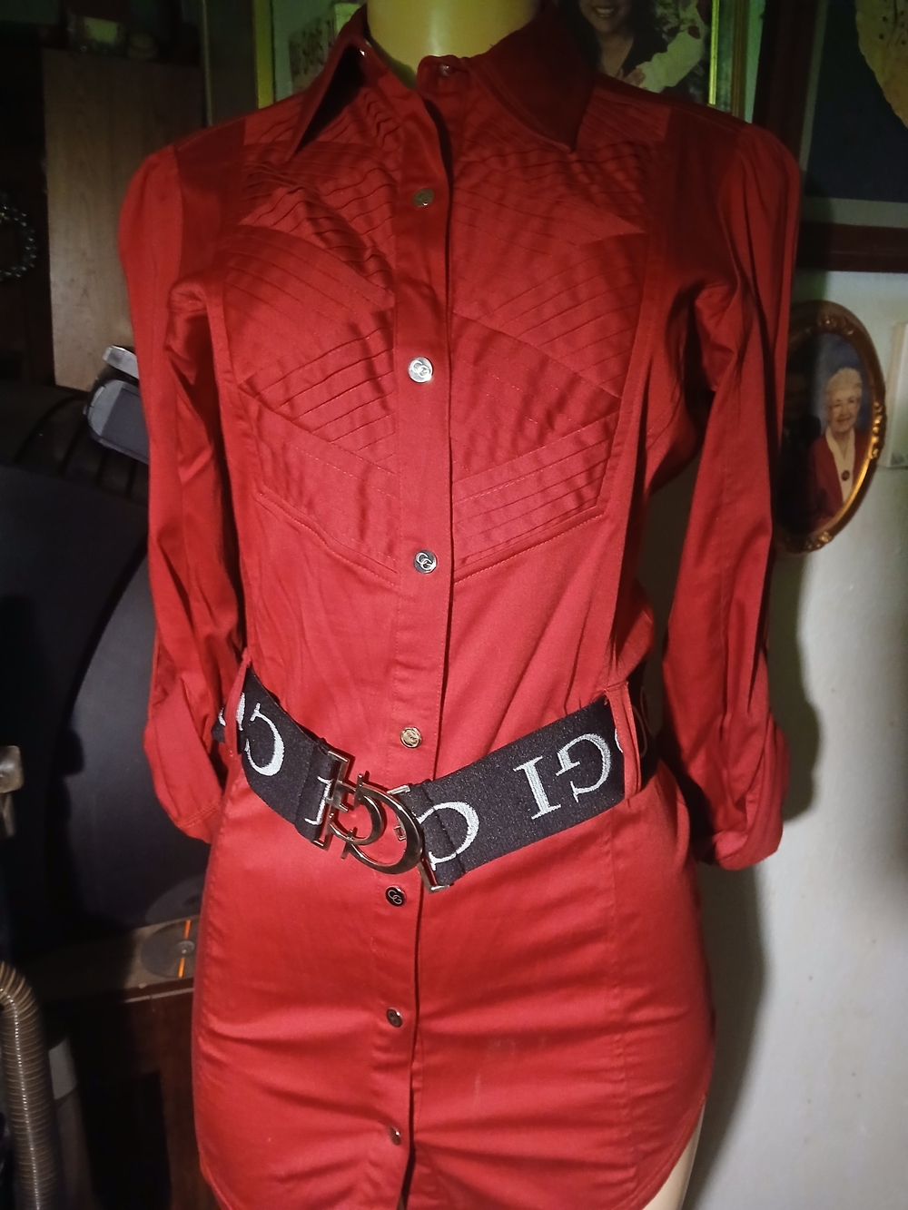 COOGI Red Button-Front Shirt Jacket - Picture 3 of 12